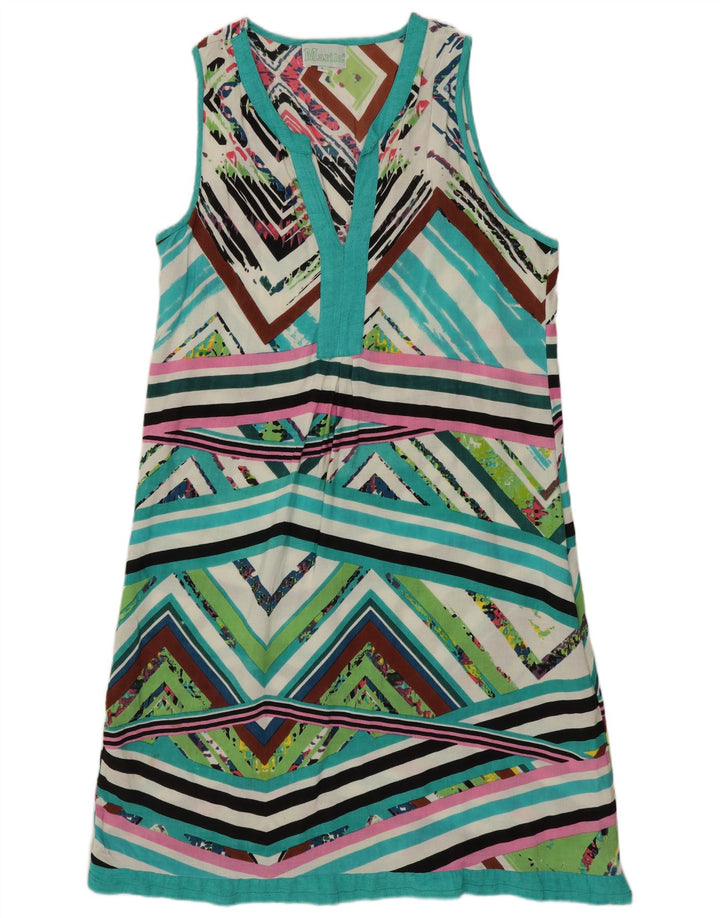 Marila Womens Sleeveless Shift Dress UK 14 Large Multicoloured Geometric