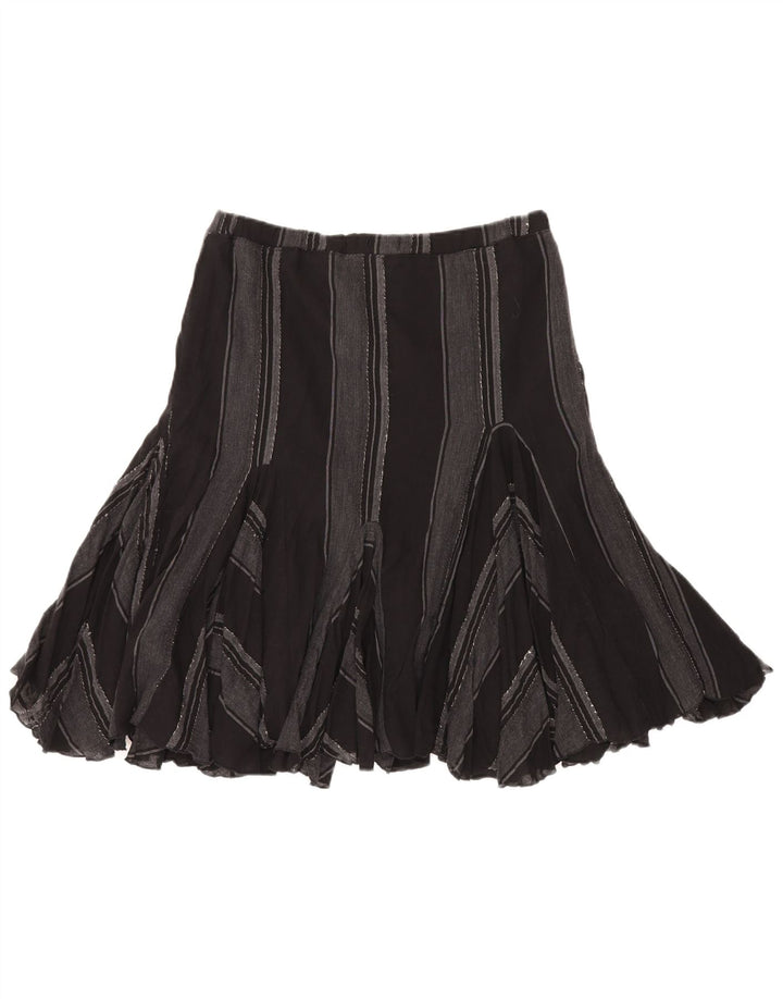 TRUSSARDI Womens A-Line Skirt IT 46 Large W32  Black Striped