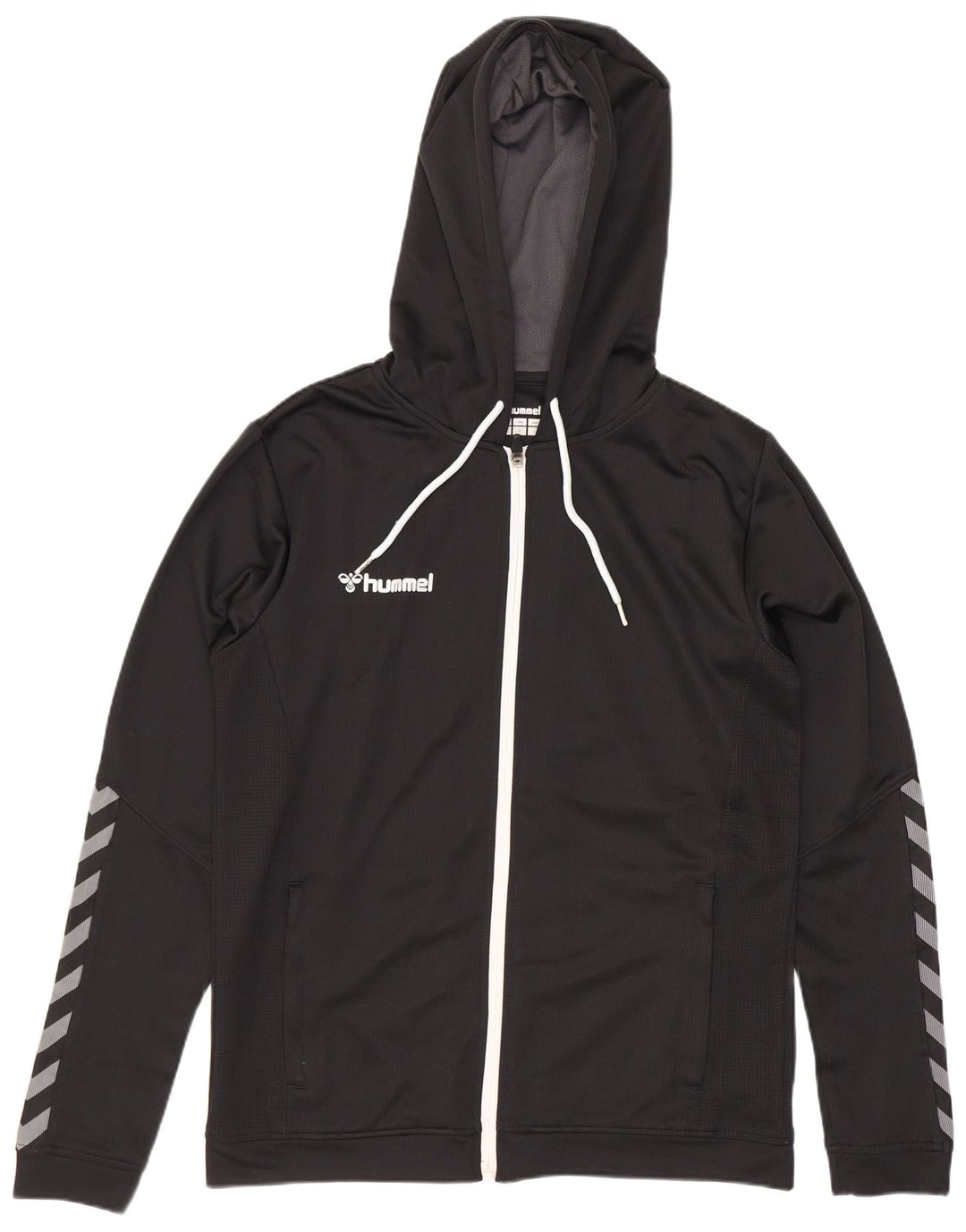 Hummel Mens Graphic Zip Hoodie Sweater Medium Black Polyester