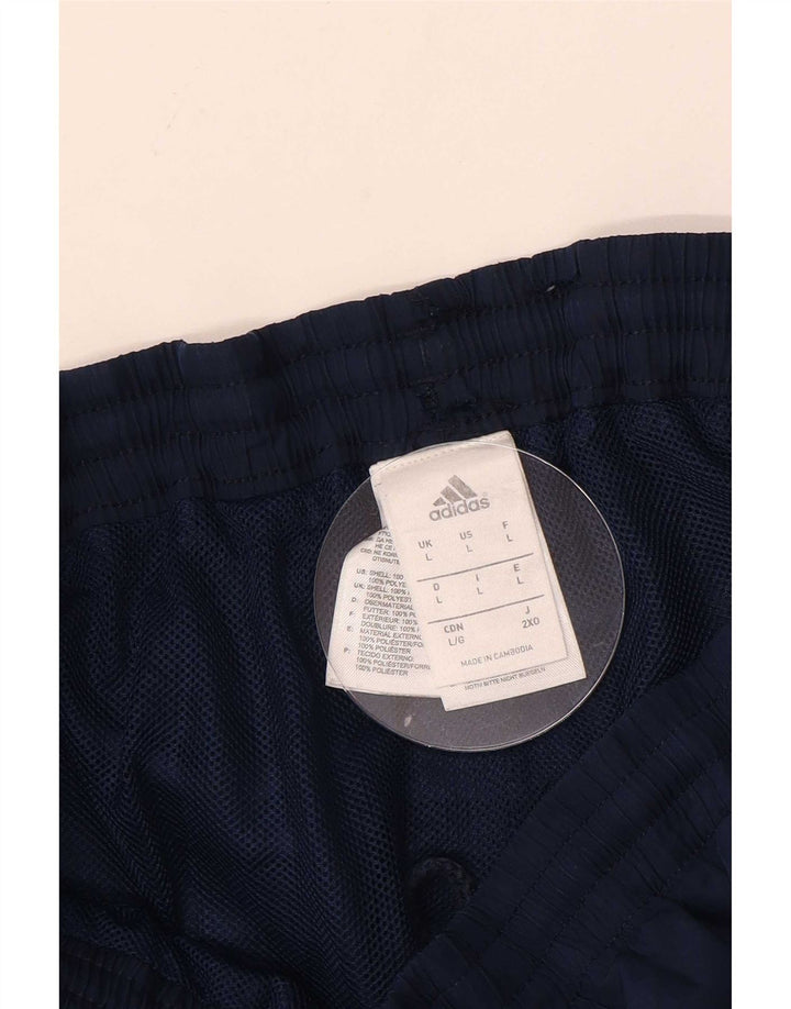 Adidas Mens Sport Shorts Large Navy Blue Colourblock Polyester