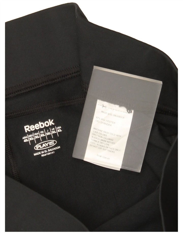 Reebok Womens Leggings UK 18 XL  Black Polyester
