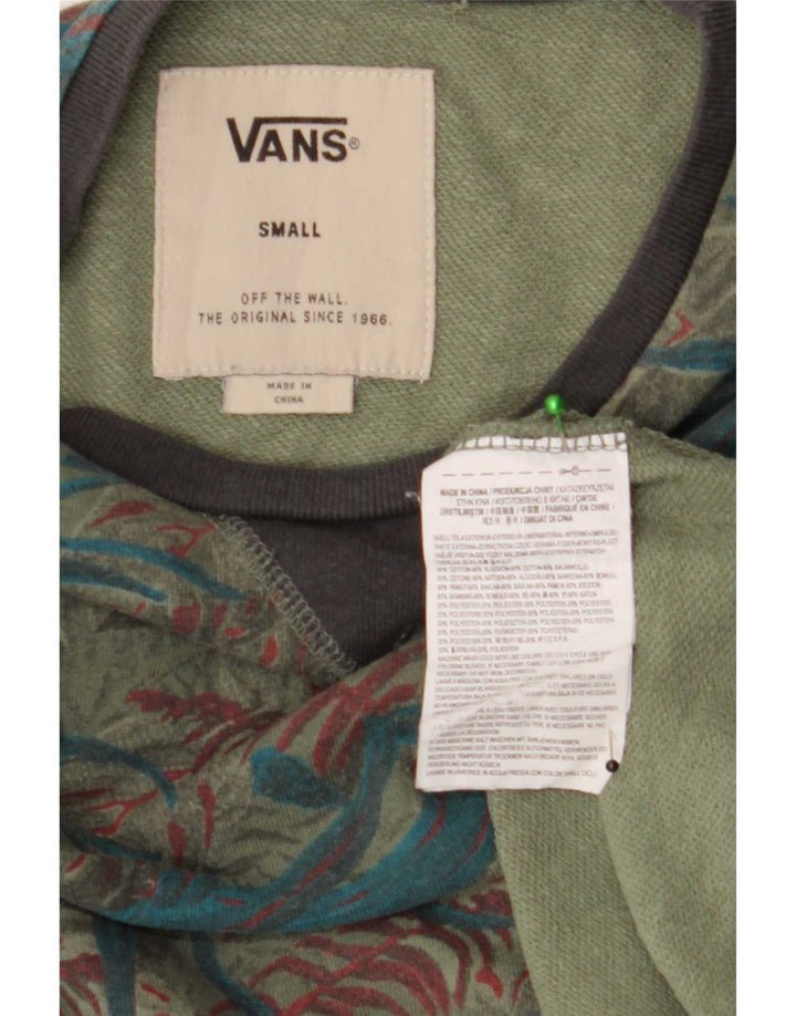 Vans Mens Sweatshirt Jumper Small Multicoloured Floral Cotton