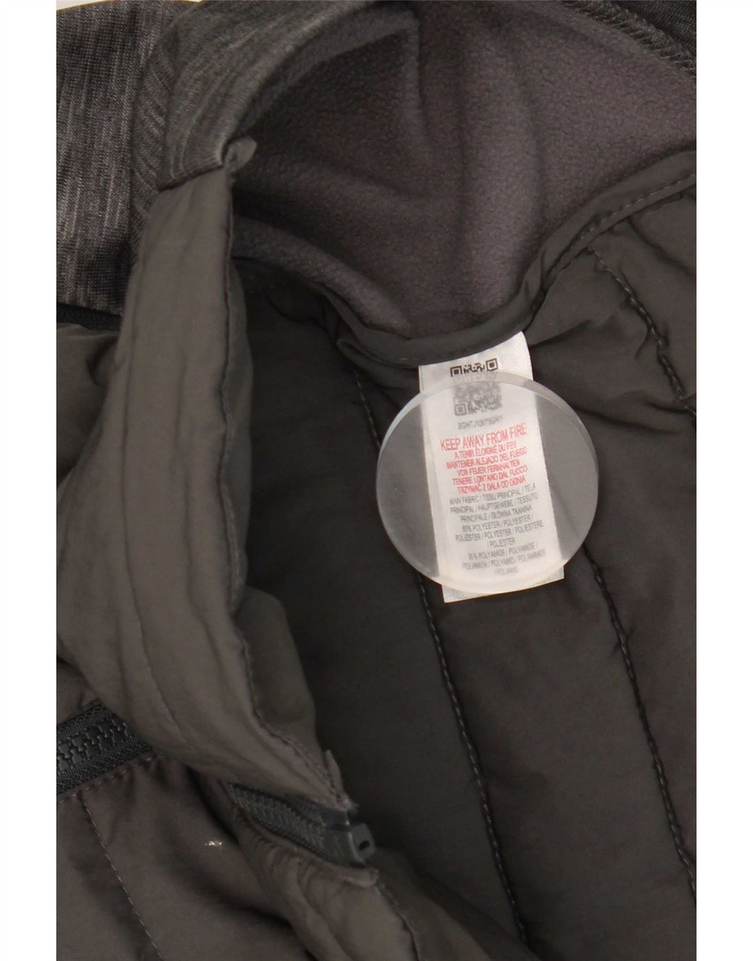 Berghaus Boys Hooded Padded Jacket 14-15 Years Grey Colourblock Polyester