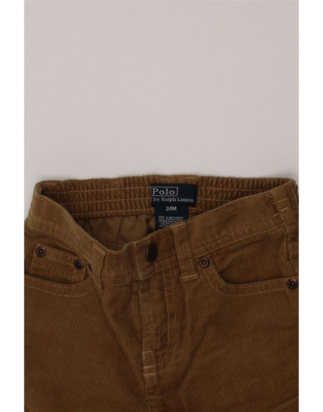 POLO RALPH LAUREN Baby Boys Corduroy Trousers 18-24 Months W20 L13 Brown