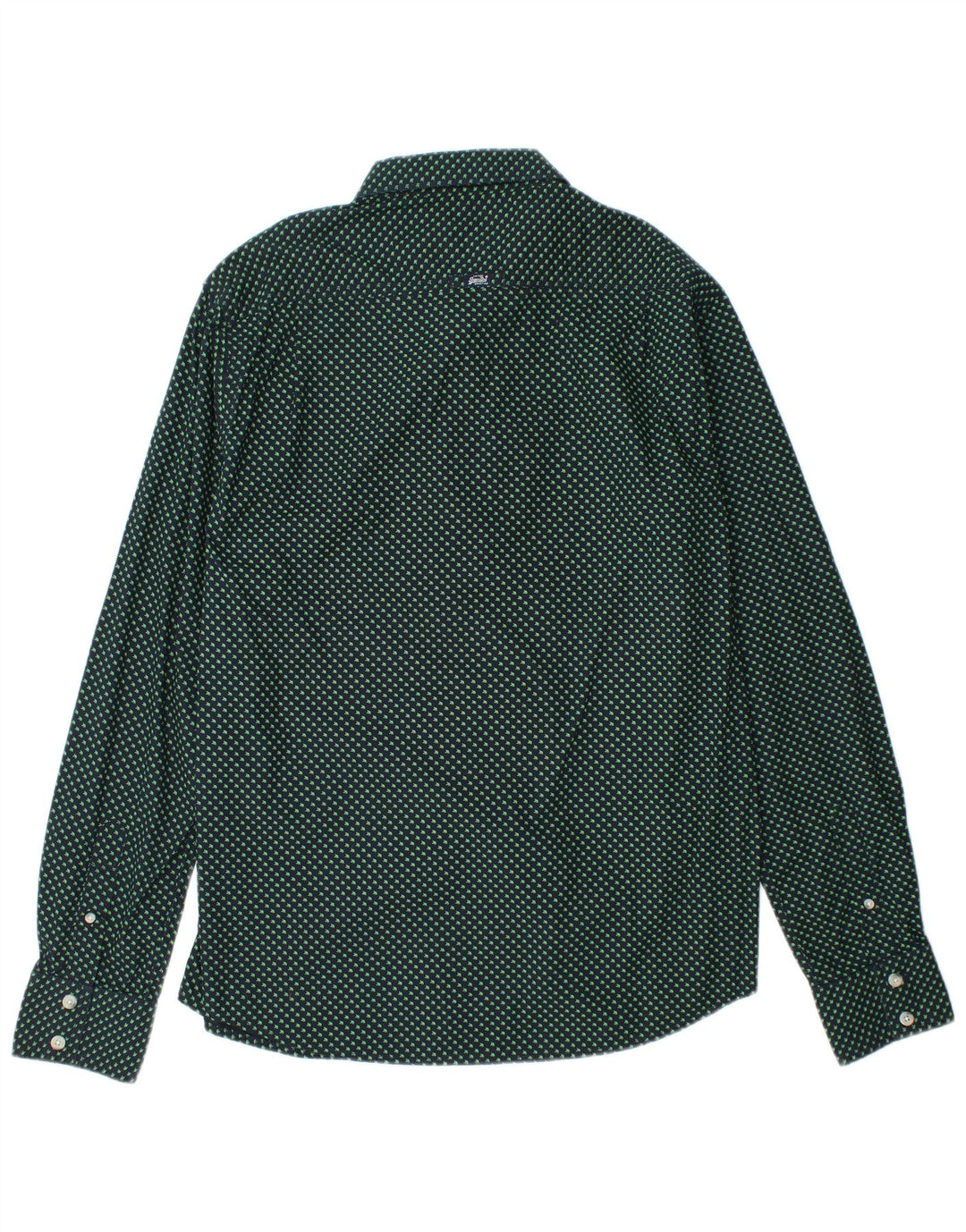 SUPERDRY Mens Graphic Shirt 2XL Navy Blue Spotted