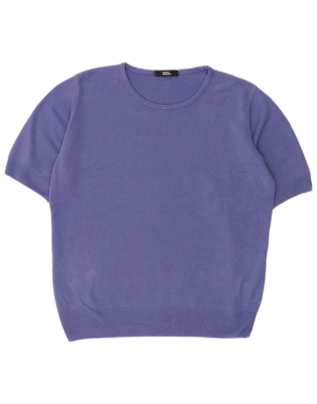 Marks & Spencer Womens Boat Neck Jumper Sweater UK 14 Medium Purple