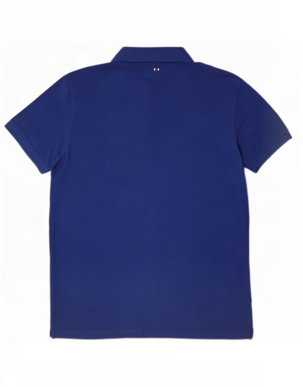 Napapijri Mens Geographic Polo Shirt Medium Blue Cotton