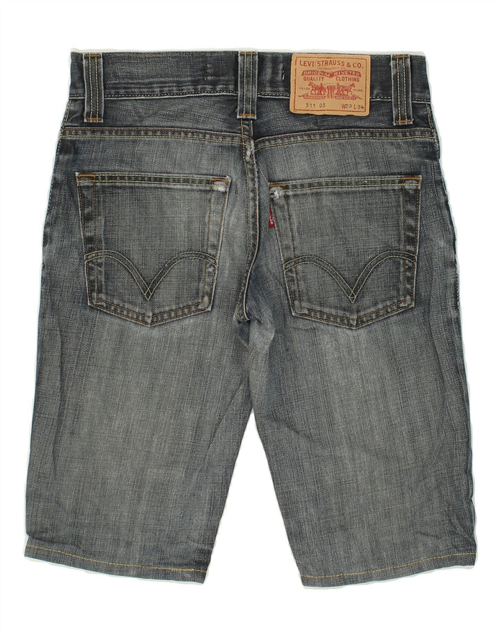 LEVI'S Womens 511 Slim Denim Shorts W29 Medium Blue Cotton | Vintage Levi's | Thrift | Second-Hand Levi's | Used Clothing | Messina Hembry 