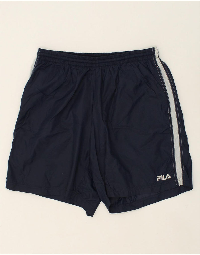 FILA Mens Sport Shorts XL Navy Blue Nylon | Vintage Fila | Thrift | Second-Hand Fila | Used Clothing | Messina Hembry 