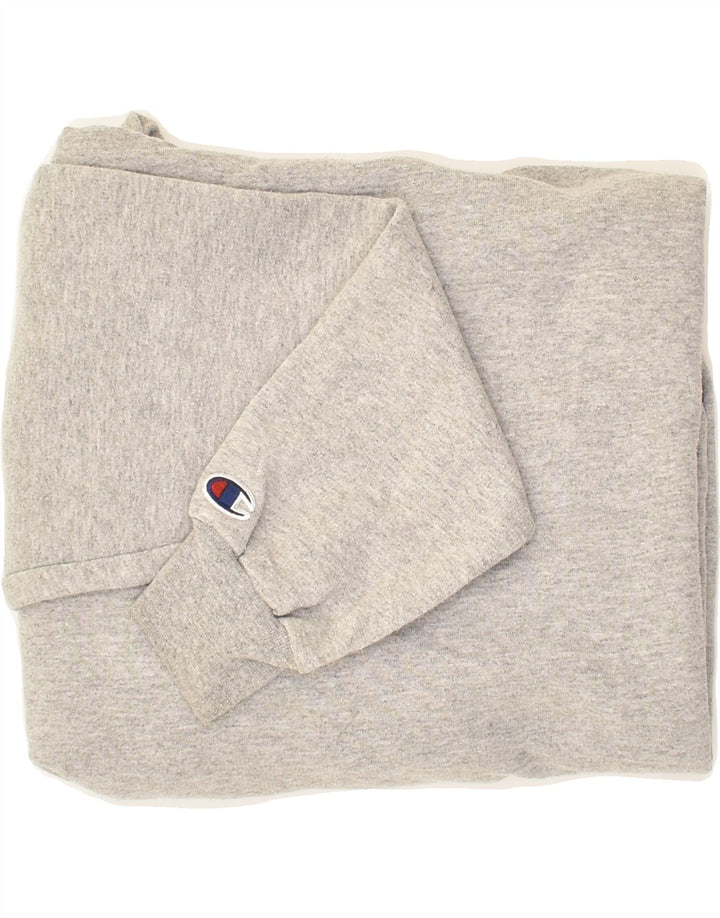 CHAMPION Mens Graphic Hoodie Jumper Small Grey Cotton Vintage Champion and Second-Hand Champion from Messina Hembry 