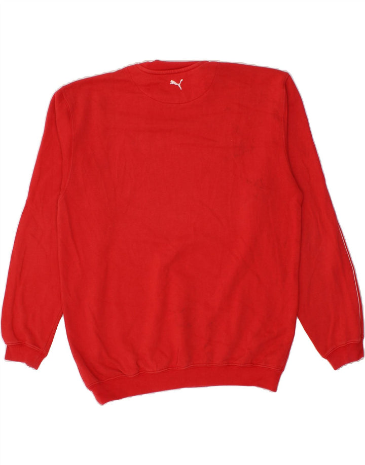 PUMA Mens Graphic Sweatshirt Jumper Medium Red Vintage Puma and Second-Hand Puma from Messina Hembry 
