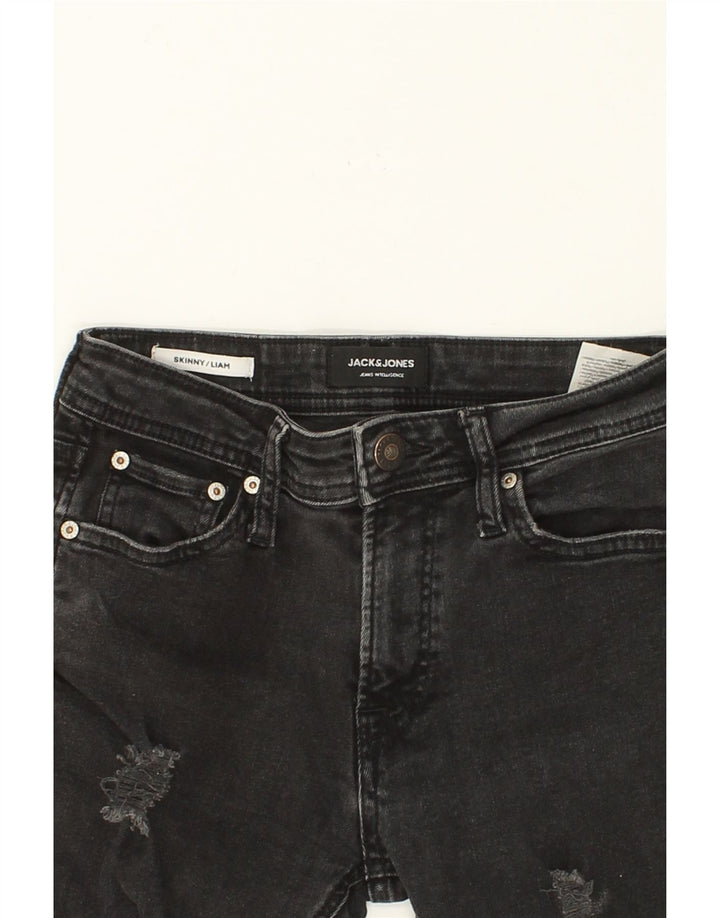 JACK & JONES Womens Liam Distressed Skinny Jeans W27 L30 Grey Cotton Vintage Jack & Jones and Second-Hand Jack & Jones from Messina Hembry 
