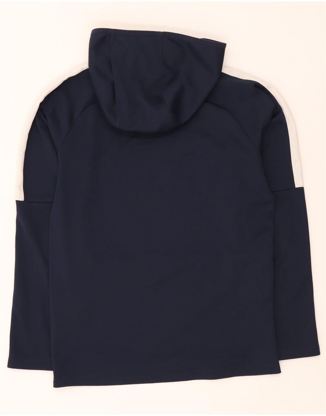 Nike Mens Dri Fit Hoodie Jumper Small Navy Blue Colourblock Polyester