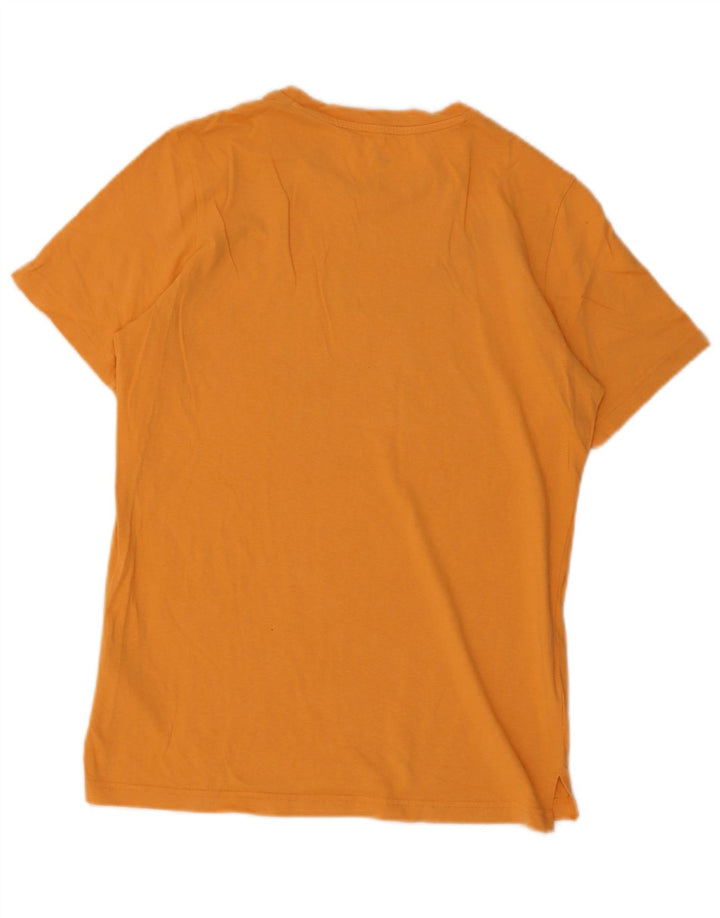 Puma Mens Graphic T-Shirt Top Small Orange Cotton