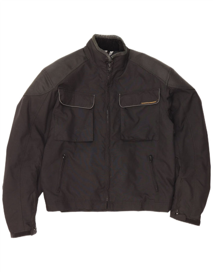 BIEFFE Mens Biker Jacket UK 44 2XL Black