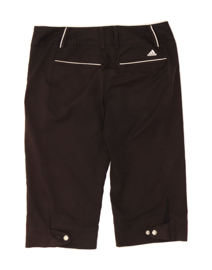 ADIDAS Womens Capri Trousers US 6 Medium W33 L17 Black Polyester Vintage Adidas and Second-Hand Adidas from Messina Hembry 