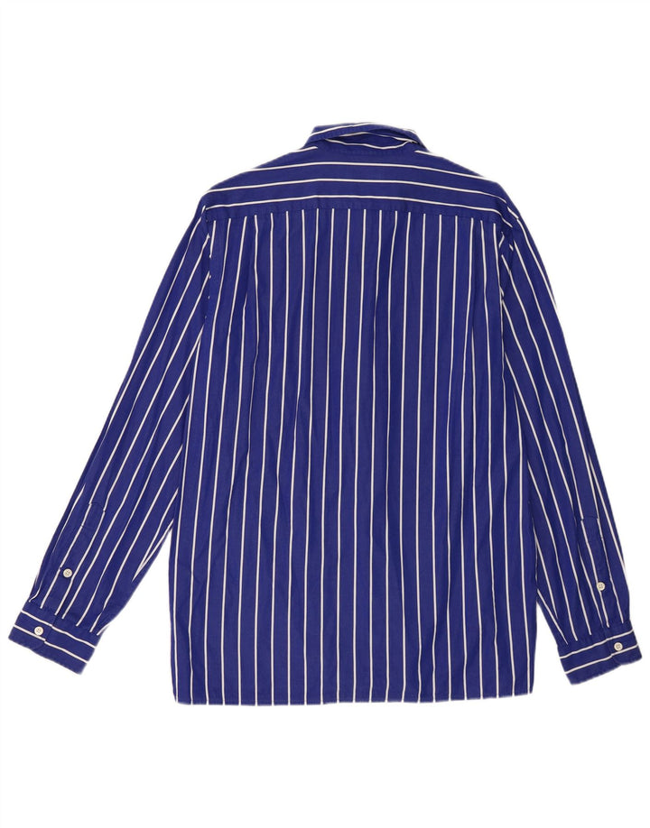 Polo Ralph Lauren Mens Shirt Medium Blue Striped Cotton