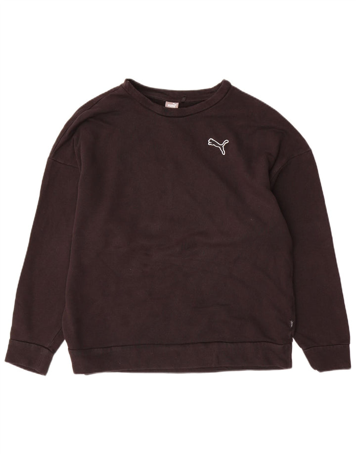 Puma Womens Sweatshirt Jumper UK 16 Large Black Cotton