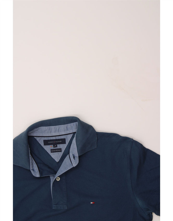 TOMMY HILFIGER Mens Polo Shirt Medium Navy Blue Cotton Vintage Tommy Hilfiger and Second-Hand Tommy Hilfiger from Messina Hembry 