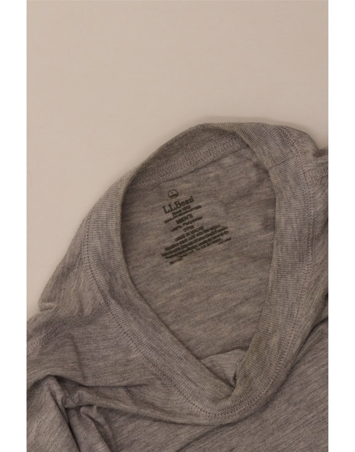 L.L.Bean Mens T-Shirt Top Medium Grey Flecked Polyester