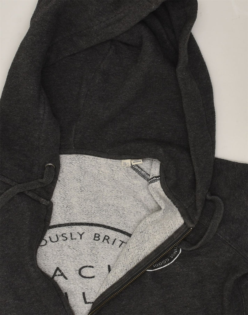 JACK WILLS Womens Zip Hoodie Sweater UK 10 Small Grey Cupro | Vintage Jack Wills | Thrift | Second-Hand Jack Wills | Used Clothing | Messina Hembry 