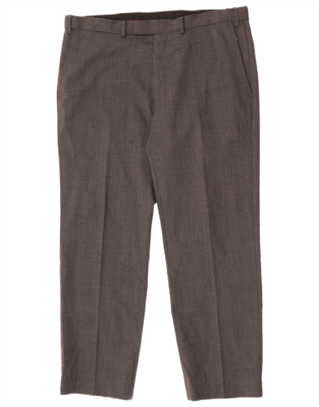 Marks & Spencer Mens Straight Regular Fit Suit Trousers W36 L29 Grey Wool