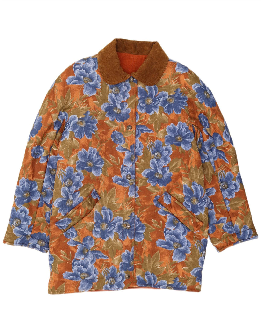 Newpenny Womens Oversized Overcoat IT 42 Medium Multicoloured Floral