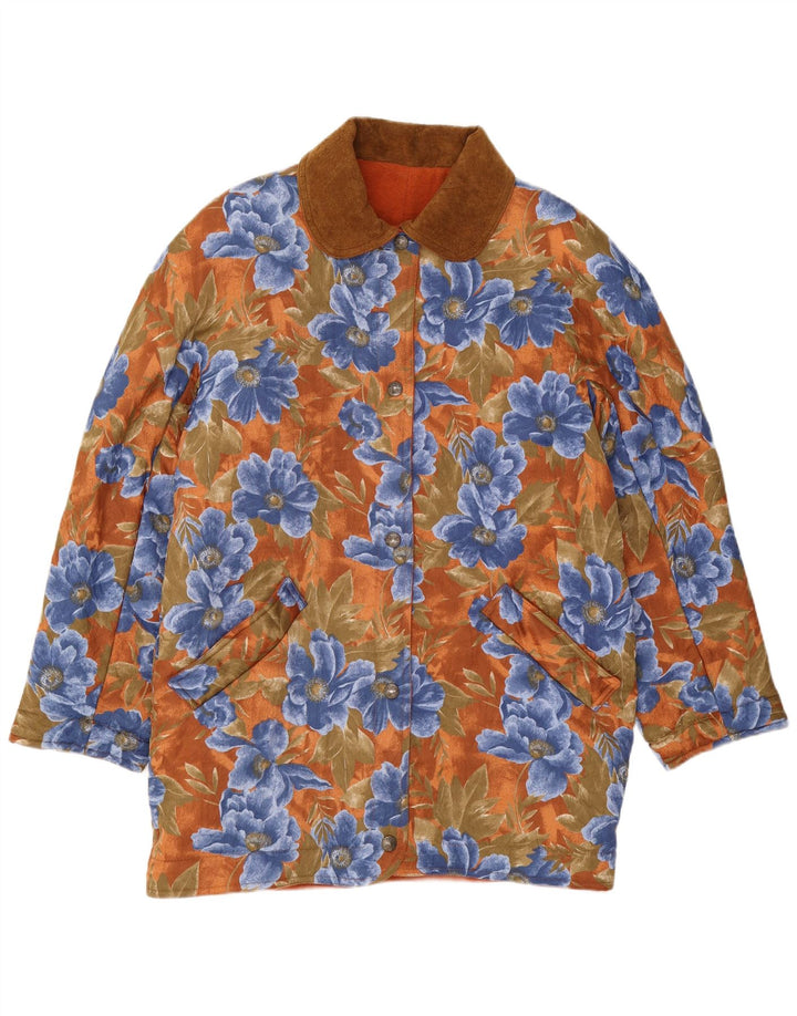 Newpenny Womens Oversized Overcoat IT 42 Medium Multicoloured Floral