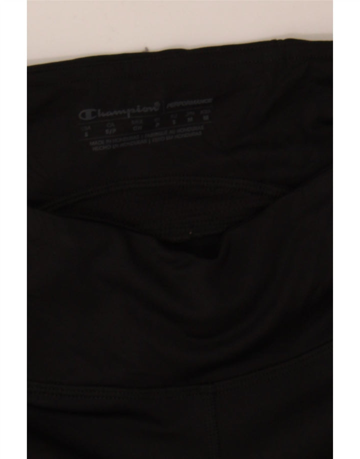 CHAMPION Womens Leggings UK 10 Small  Black Polyester Vintage Champion and Second-Hand Champion from Messina Hembry 
