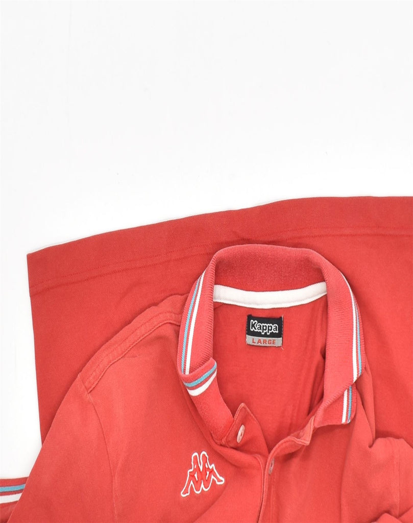 KAPPA Mens Polo Shirt Large Red Cotton | Vintage | Thrift | Second-Hand | Used Clothing | Messina Hembry 