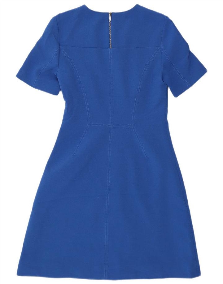Whistle Womens A-Line Dress UK 10 Small  Blue Polyester