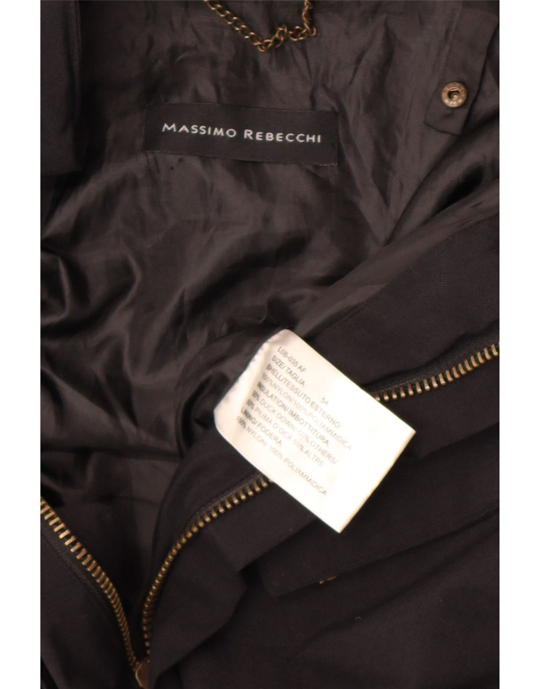 Massimo Rebecchi Mens Utility Jacket IT 54 2XL Black Nylon