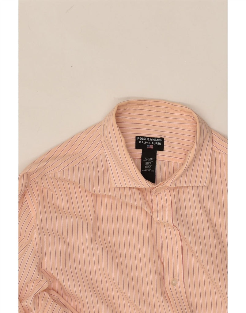 POLO RALPH LAUREN Mens Shirt XL Pink Pinstripe Cotton | Vintage Polo Ralph Lauren | Thrift | Second-Hand Polo Ralph Lauren | Used Clothing | Messina Hembry 