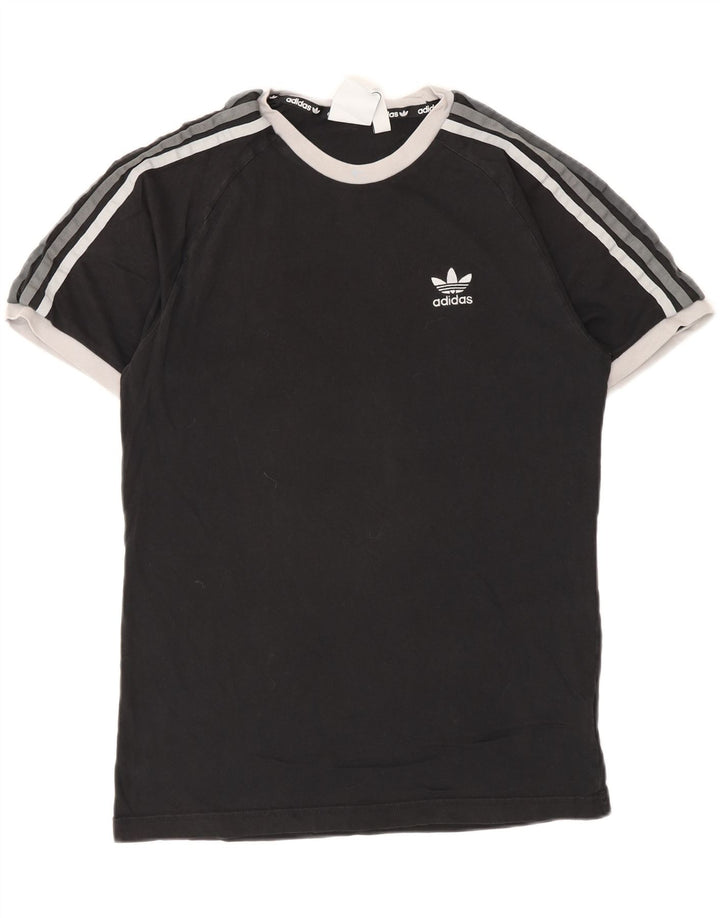 Adidas Mens T-Shirt Top Small Black Cotton