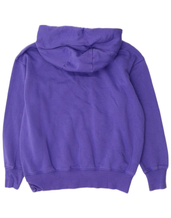 Nike Womens Oversized Hoodie Jumper UK 6 XS Purple Cotton