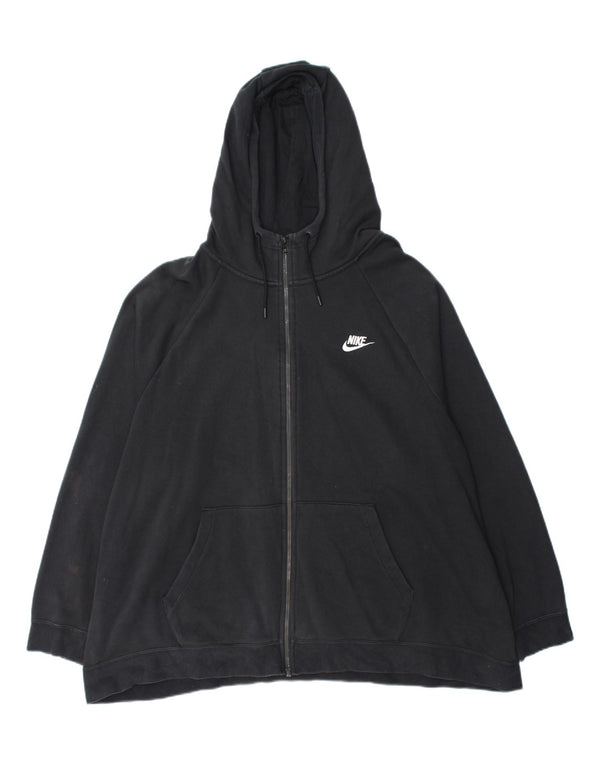 Nike Mens Zip Hoodie Sweater 3XL Black Cotton