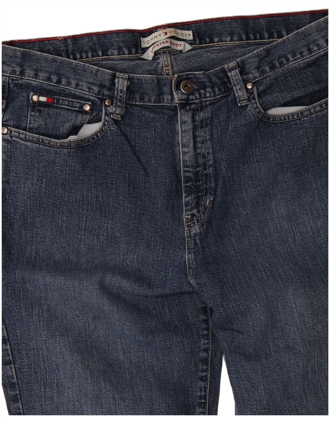 TOMMY HILFIGER Womens Hipster Bootcut Jeans W34 L31 Blue