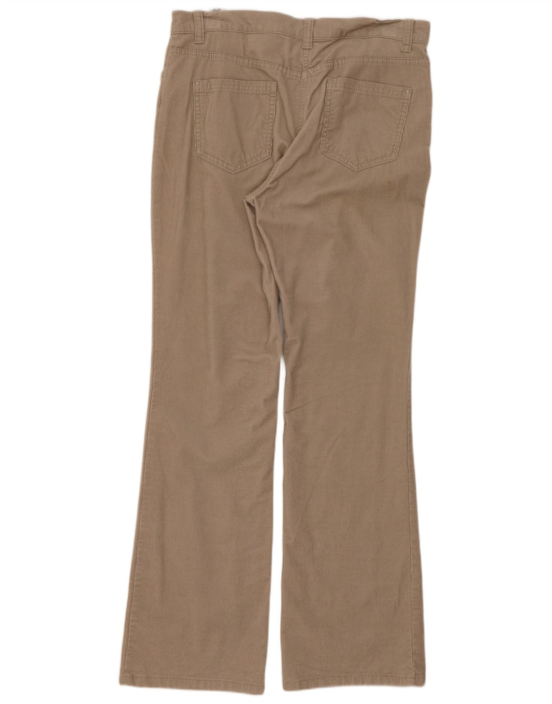 Marks & Spencer Womens Bootcut Corduroy Trousers UK 12 Medium W32 L30 Beige