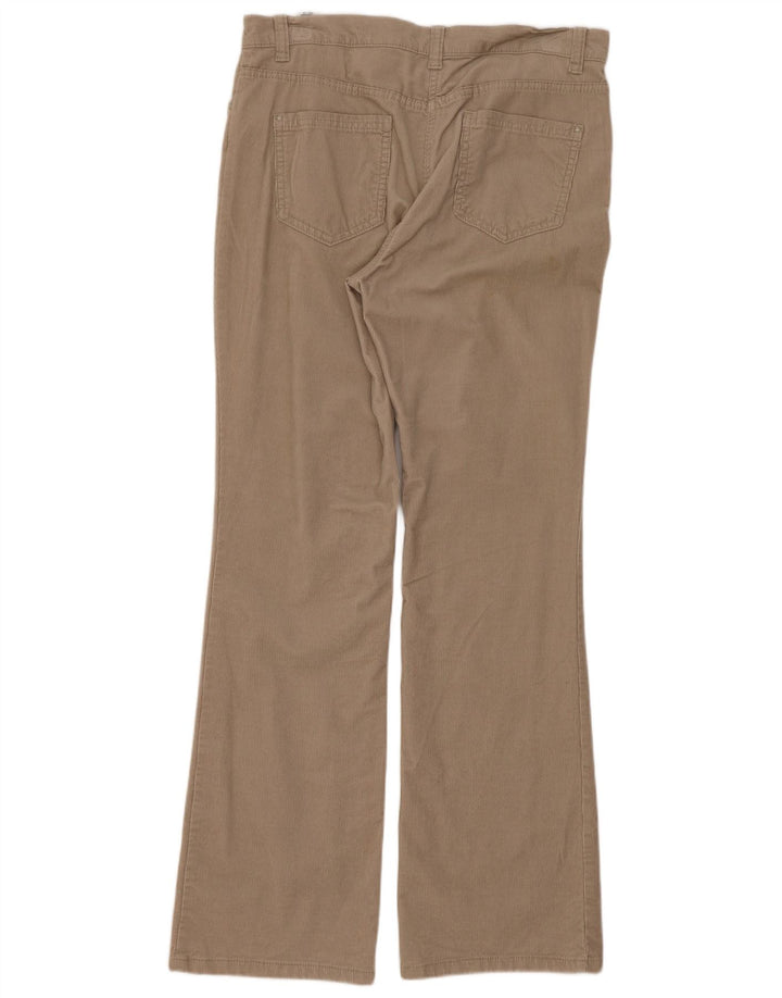 Marks & Spencer Womens Bootcut Corduroy Trousers UK 12 Medium W32 L30 Beige