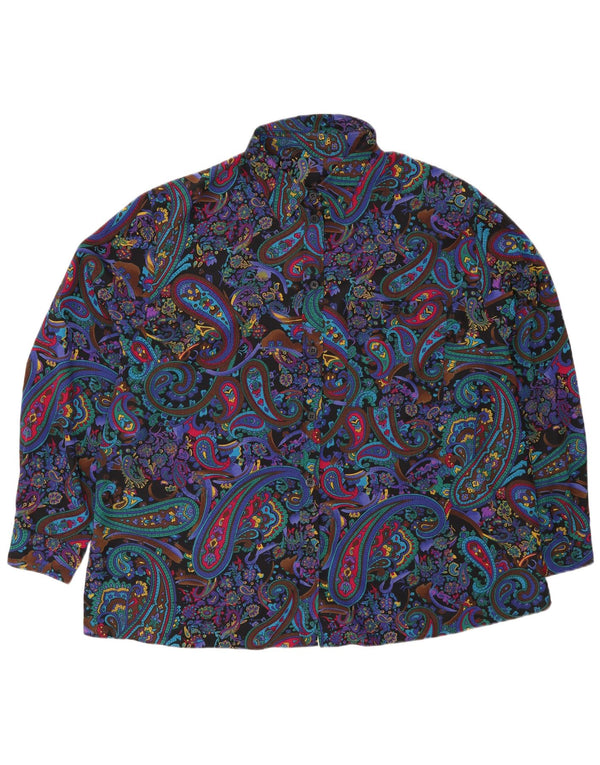 Vintage Womens Shirt UK 24 4XL Multicoloured Paisley