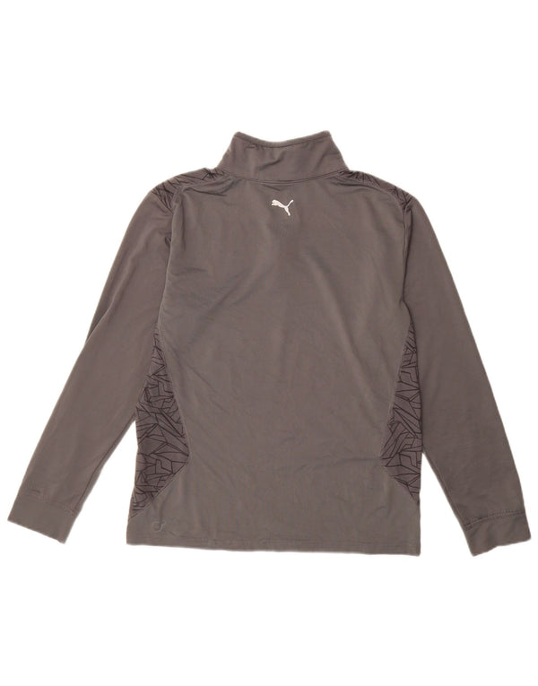 PUMA Boys Zip Neck Pullover Tracksuit Top 11-12 Years Large  Grey