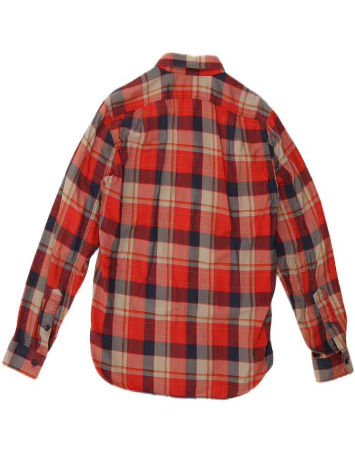 J. CREW Mens Flannel Shirt Small Red Check Cotton Vintage J. Crew and Second-Hand J. Crew from Messina Hembry 