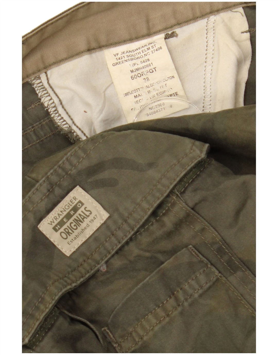 Wrangler Mens Cargo Shorts W38 XL Khaki Camouflage Cotton