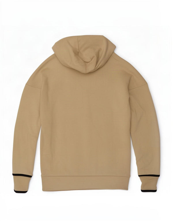 Adidas Mens Zip Hoodie Sweater Medium Beige Cotton