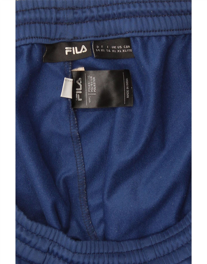 Fila Mens Tracksuit Trousers XL Blue Colourblock Polyester