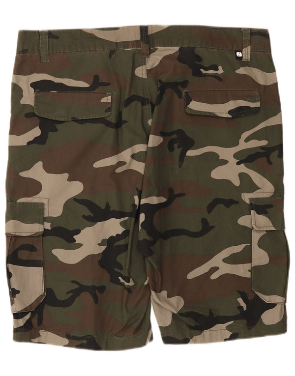 Sneaker Freak Mens Cargo Shorts 2XL W42 Khaki Camouflage Cotton
