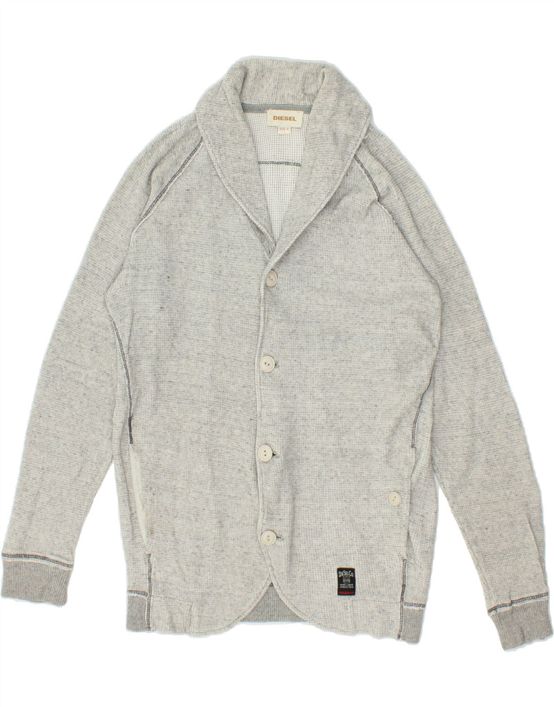 DIESEL Mens Cardigan Sweater Small Grey Cotton | Vintage Diesel | Thrift | Second-Hand Diesel | Used Clothing | Messina Hembry 