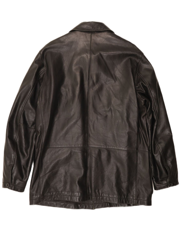 Anson's Herrenhaus Mens Leather Jacket UK 38 Medium Black Leather