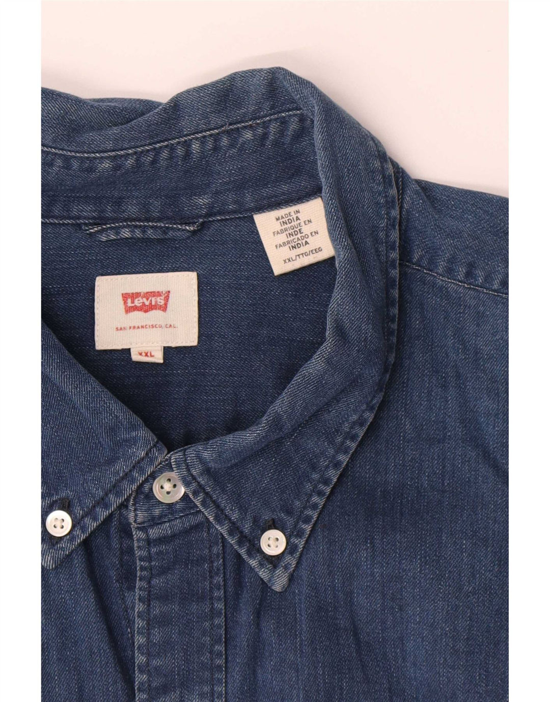 Levi's Mens Denim Shirt 2XL Blue Cotton