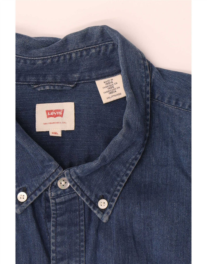 Levi's Mens Denim Shirt 2XL Blue Cotton